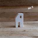 Deko 1 Petit Häuschen Scandi Style No 3 weiß